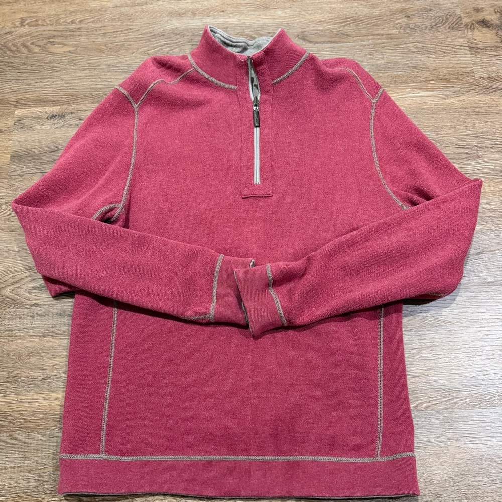 Tommy Bahama Reversible Quarter-Zip Pullover - Picture 4 of 7